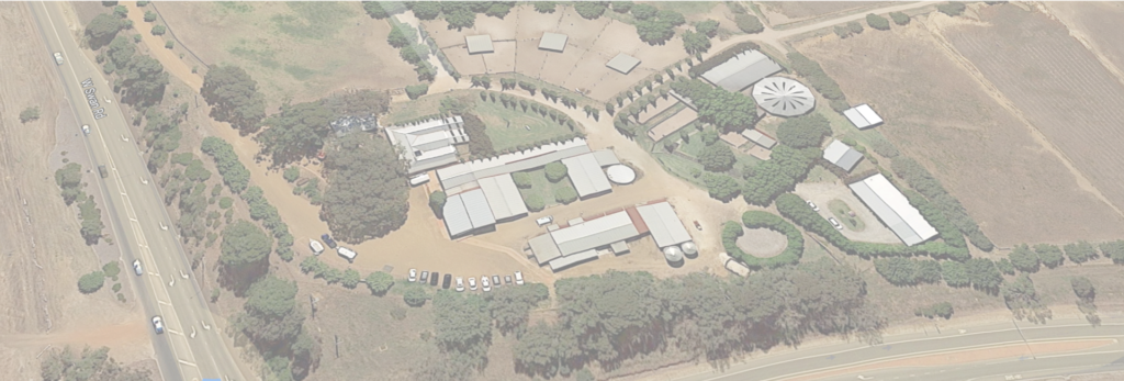 Aerial view of Belvoir Equine Hospital